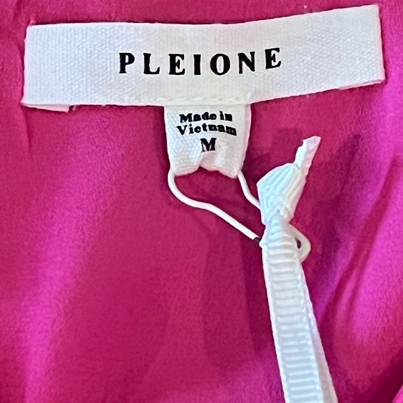 PLEIONE RUFFLE FRONT BABYDOLL SWING BLOUSE IN PINK NWT WOMEN'S SIZE MEDIUM‎ - Picture 6 of 10